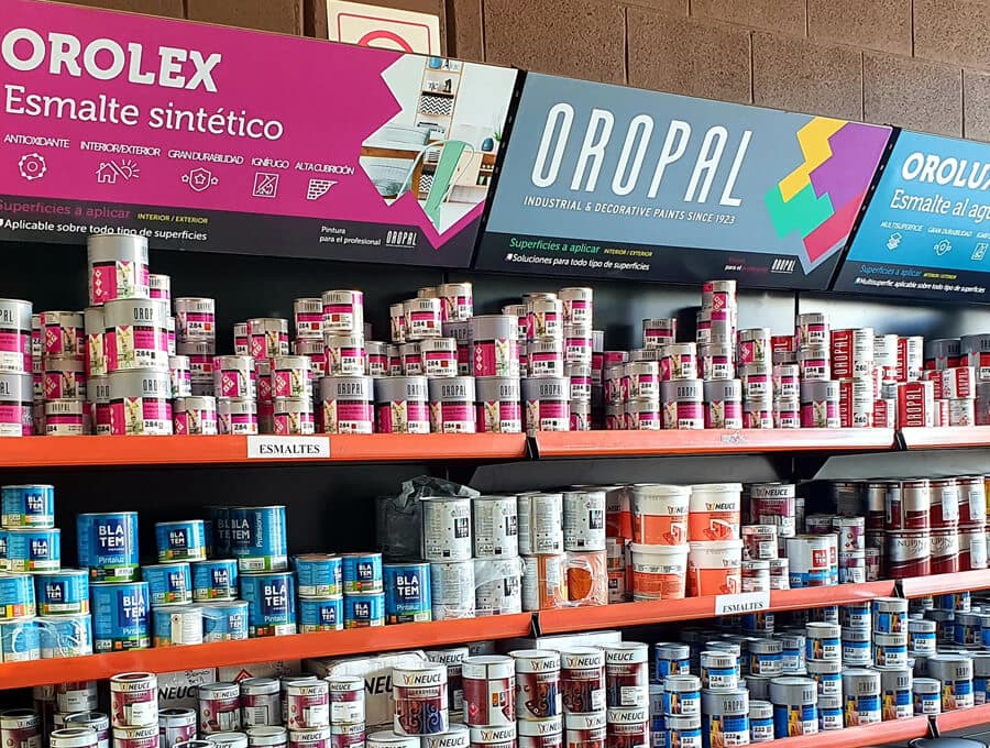 Venta de pinturas, barnices y complementos para el pintor